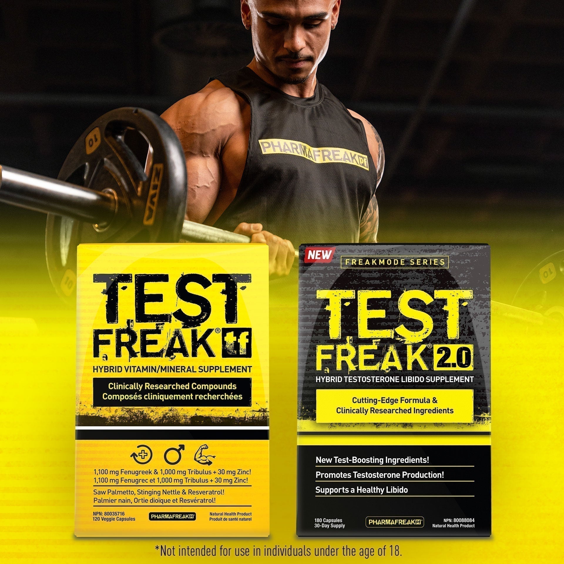 PharmaFreak Test Freak natural testosterone booster supplement